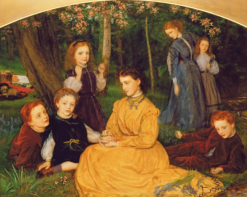 Un picnic di compleanno - Ritratti dei bambini di W. Pattinson, Esq. di Felling, Near Gateshead, 1866